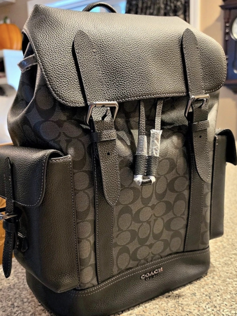 💯 Authentic Coach Track Backpack In Signature Canvas Signature Backpack NWT